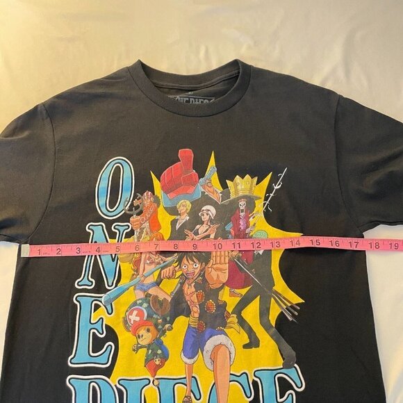 One Piece Anime Men's Black Short Sleeve Graphic Print Crew Neck T-Shirt SZ S L - Picture 5 of 9